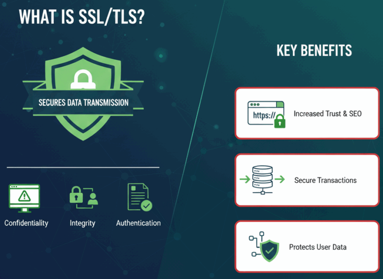 ssl certificate, with a padlock indicating security.
