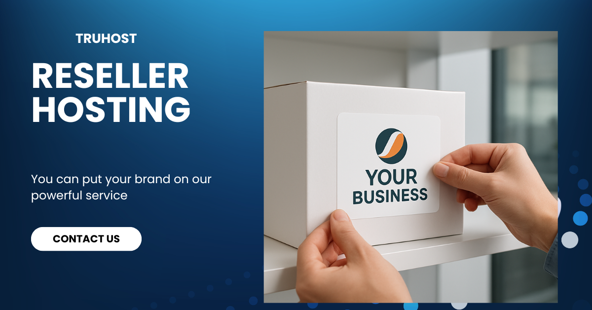 Branding a generic white box, symbolizing white-label reseller hosting for your UK business