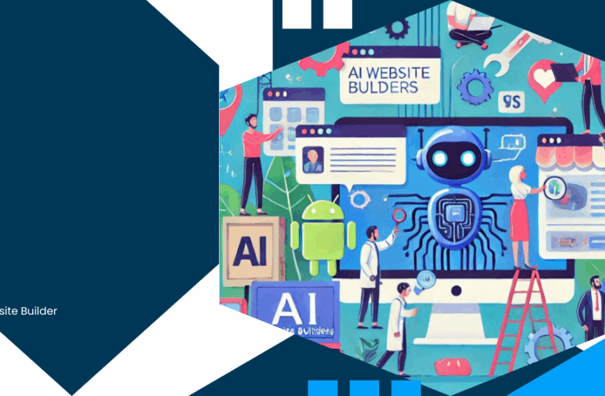 AI hosting imitating image with AI website builder and ladders and tech animation