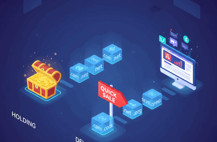 Three strategies to make money with domains: buying and holding, flipping, and developing websites"