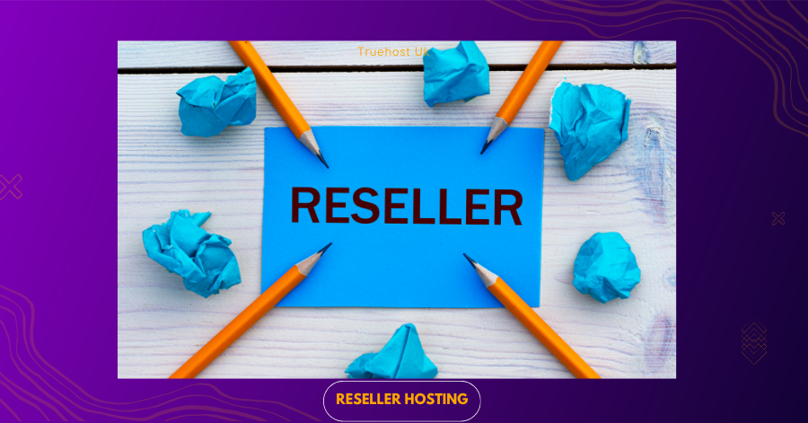 reseller hosting plug surrounded with four pencils