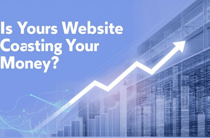 visual representing website performance and cost-saving measures, possibly with abstract graphics of upward-trending charts indicating savings and efficient data flow, set against a clean, modern background. Depicting hosting upgrade need