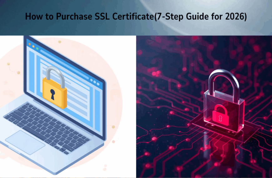 How to purchase ssl certificate guide with a laptop and a closed padlock