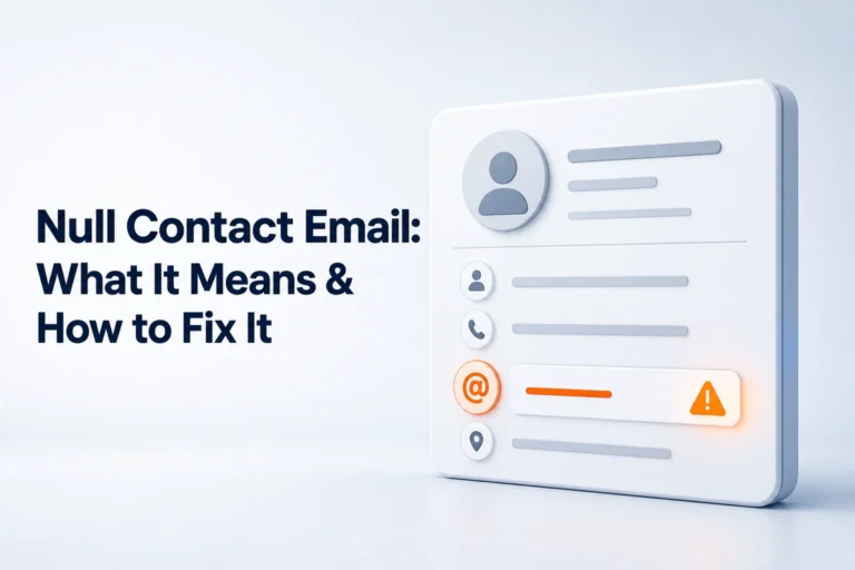 Null Contact Email: What It Means & How to Fix It — null contact email featured