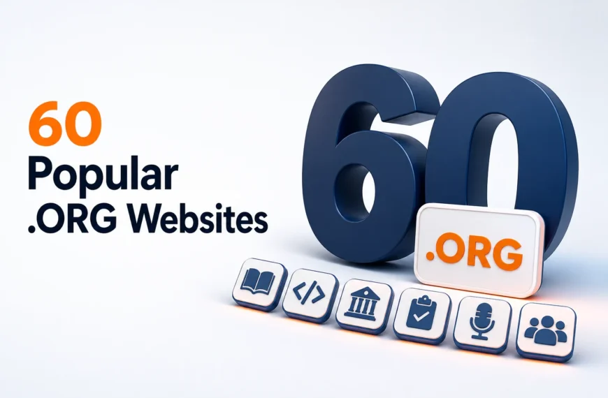 Top 60 Popular .ORG Websites — top 60 popular org websites featured